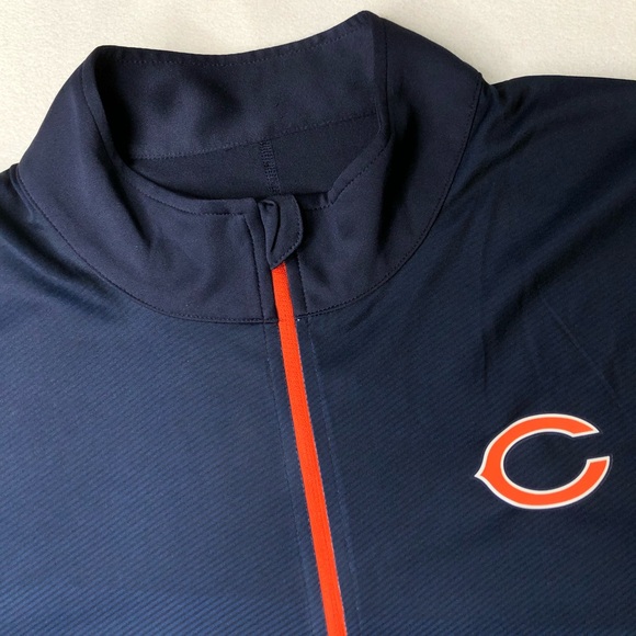 NFL™️ Chicago Bears Cool Base Combine 1/4-Zip Long Sleeve Raglan Top Size (XL) - Picture 7 of 15
